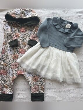 Baby Girl Bundle 6–12M | Bamboo + Tulle Boutique Set
